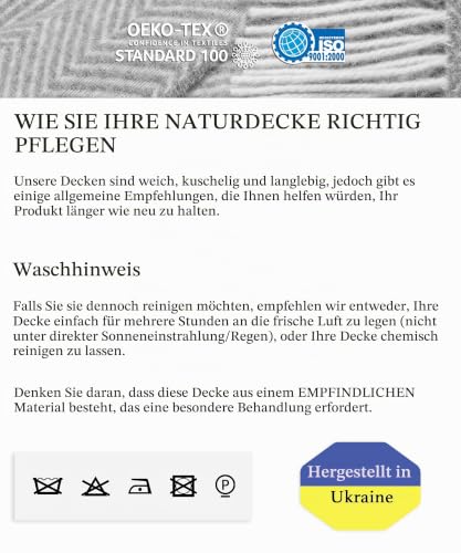LoveYouHome Merino Woll-Kuscheldecke 140x200cm Tief-Grau – Bild 7