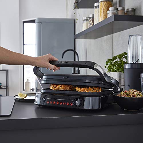 Plancha Grill Swan Stealth SP22140BLKN - Parrilla Digital 2100W