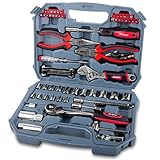 PROFI SCHNELLWECHSEL-RATSCHENGRIFF: Beinhaltet 3/8 Zoll Ratschengriff in Profiqualität mit umfassender Auswahl der am meisten benötigten metrischen Steckschlüssel ( 4 bis 19 mm Sizes ). Diese 6-Punkt-Steckschlüssel greifen an der flachen Seite von Schraubenkopf/Mutter an und vermeiden so das Abrunden