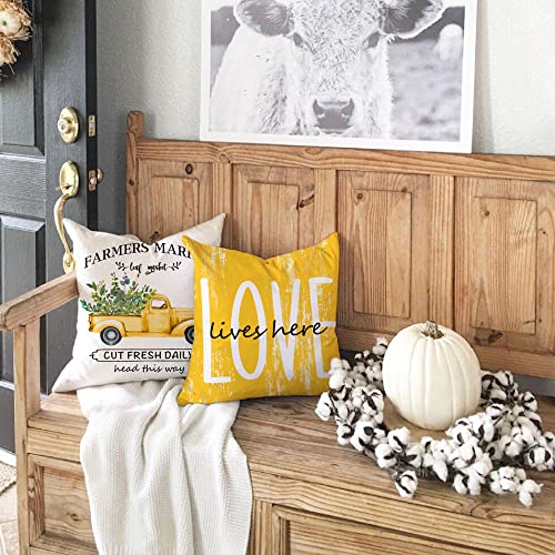 DFXSZ-Farmhouse-Pillow-Covers-18×18-Set-of-4Eucalyptus-Leaves-Decorations-Truck-Vase-Home-Sweet-Home-Linen-Cushion-Case-Gifts-for-Home-Decor DFXSZ Farmhouse Pillow Covers 18×18 Set of 4Eucalyptus Leaves Decorations Truck Vase Home Sweet Home Linen Cushion Case Gifts for Home Decor