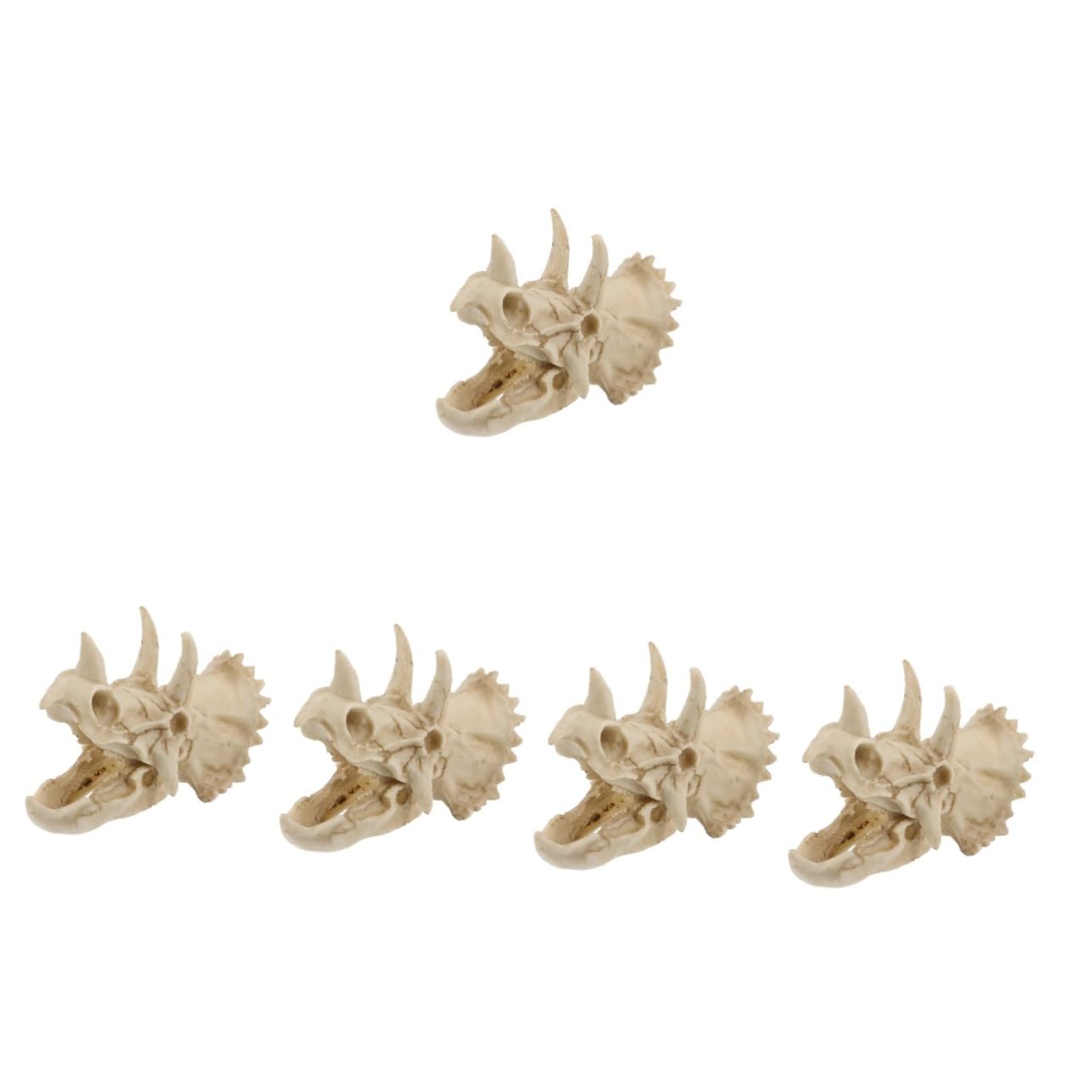 POPETPOP 5 Piezas decoración de pecera decoración de terrario escondite de pecera cráneo de cocodrilo Dino Skeleton decoración pecera Adorno de escondite embarcaciones submarinas de Resina