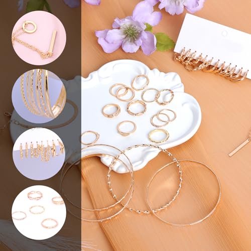 34pcs Gold Jewelry Set for Women Multi Layered Necklace Knuckle Rings Stackable Bracelets Dainty Earrings Fashion Jewelry set Anniversary Birthday Valentine Gift Pack for Women Girls2