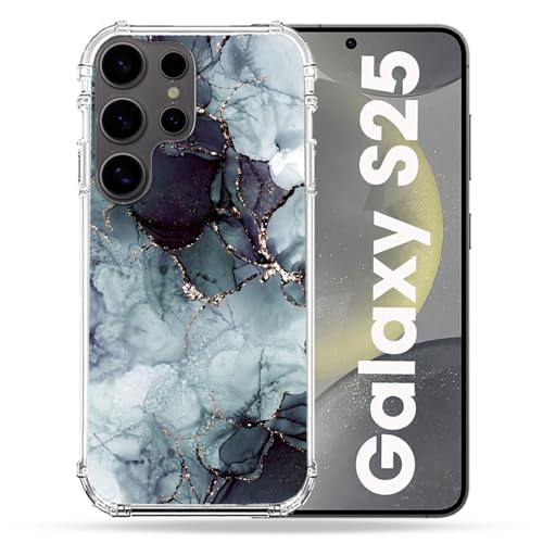 Coque Samsung S25 Cokitec renforcée avec motif marbre gris élégant