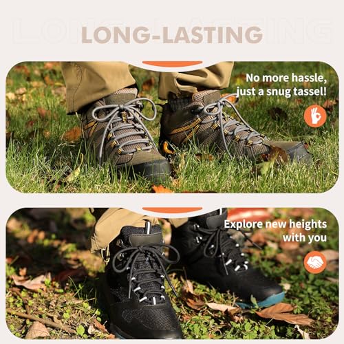 Image of Stepace 2 Pairs Round Heavy Duty Boot Laces for Hiking and Work Boots