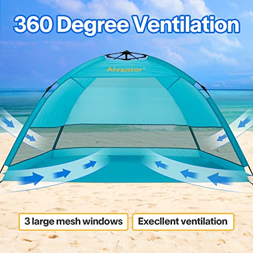 Alvantor Beach Tent Coolhut Plus Beach Umbrella Sun Shelter Cabana Automatic Pop Up Upf 50 Sun Shade Portable Camping Hiking Canopy Easy Set Up Light Weight Windproof Stable 2-3 Person #TOP3