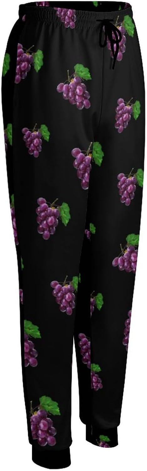 Purple Grape Fruit Soft Women's Sweatpants Novelty Running Joggers Pants Lounge Wear