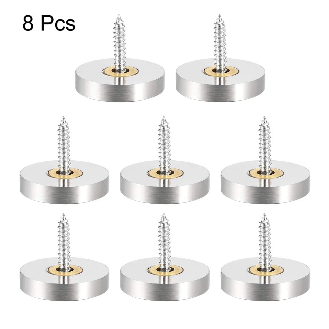 TOP-VIGOR 8Pcs Mirror Screws, 25mm Mirror Screws Cap Nail with Washers - Image 3