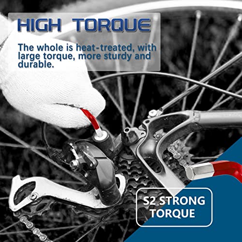 Yufanya 18-Piece Allen Wrenches Sets,Premium Quality Sae/Metric Hex Key Set In Portable Case,Durable Industrial Crv Made,Long Arm Ball End, Multicolor Coding #TOP5