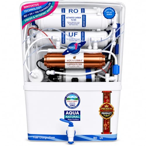 AQUA LIBRA Premium Series RO Water Purifier | RO + UV + UF | TDS Controller | Active Copper | Food Grade Material | ISI, BIS, CE & GMP Certified - Image 2
