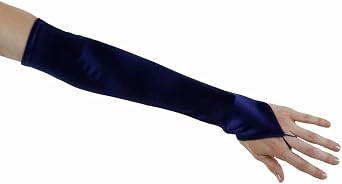 Greatlookz Soft Serenade Elbow Length Fingerless Gloves, Navy Blue