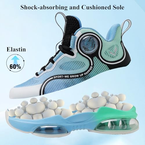 VITUOFLY Kids Basketball Shoes Boys Air Cushion Sneakers Girls Mid Top School Hoops Shoes Non-Slip Outdoor Sports Running Gym Comfortable Durable Little Kid/Big Kid3