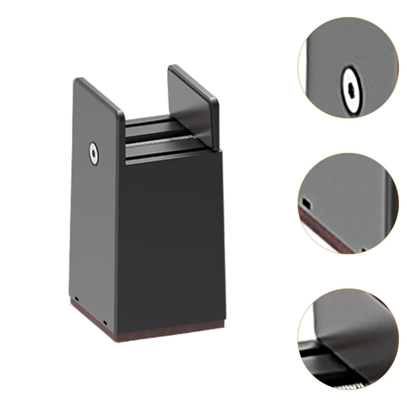 Enakshi (LABEL) Creations 4X Bed Risers Shock Absorbing Non Slip Furniture Risers for Shelf Desk Table Height 100mm Black 4
