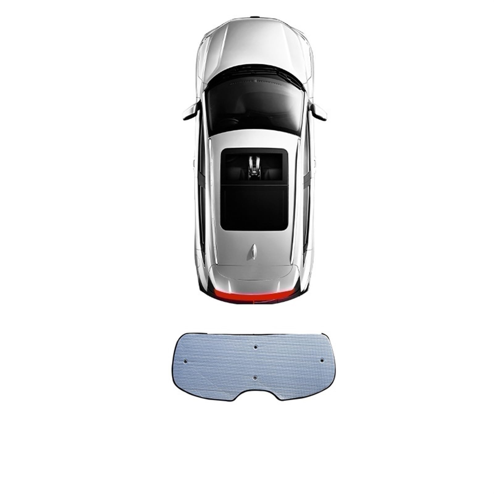 Protector Solar Coche para VW para T-ROC 2017-2023 Parasol Coche Protección UV Cortina Parasol Visera Cubierta Parabrisas Accesorios Protección Privacidad Parasol para Parabrisas Coche(Rear 1pcs)