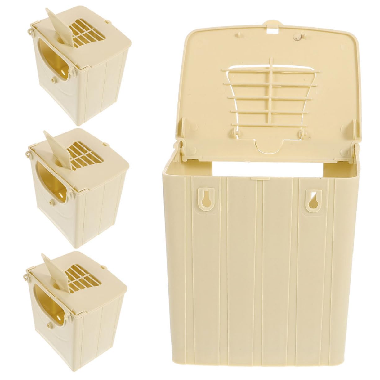 WOONEKY 4piezas Caja para Pájaros De Plástico Casa De Incubación y Cría para Periquitos y Pinzones De Cría Espacioso y Resistente para y Aves De