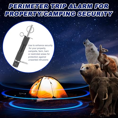 2 Pack Trip Alarm, Perimeter Trip Alarm Use 209 Primers, Portable Trip Wire Alarm Device for Camping, Property & Home Security Early Warning System/ Bear Deterrent with Screw - Thumbnail 2