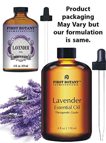 First Botany Cosmeceuticals Lavender Oil with a Glass Dropper, 4 oz (Natural Isolates)