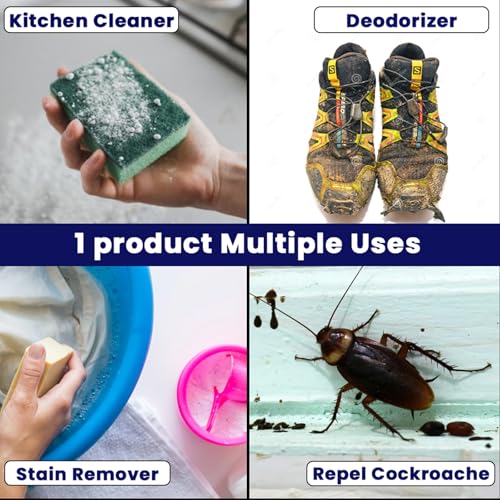 Image of Garden Genie Boric Acid, Multi Purpose Cleaning & Pest Control Powder, 200g | Effective on Cockroaches, Ants, Termites I Rice Preservation I Fine Carrom Powder