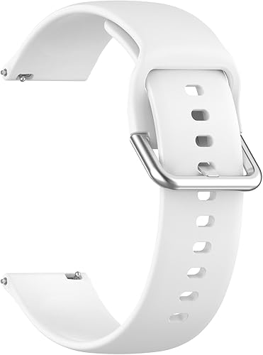 Miniatura 5 de TenCloud Paquete de 5 correas compatibles con MILOUZ/WNH IDW19 para mujeres y hombres, correa de repuesto de silicona suave para Veryfit Smart Watch