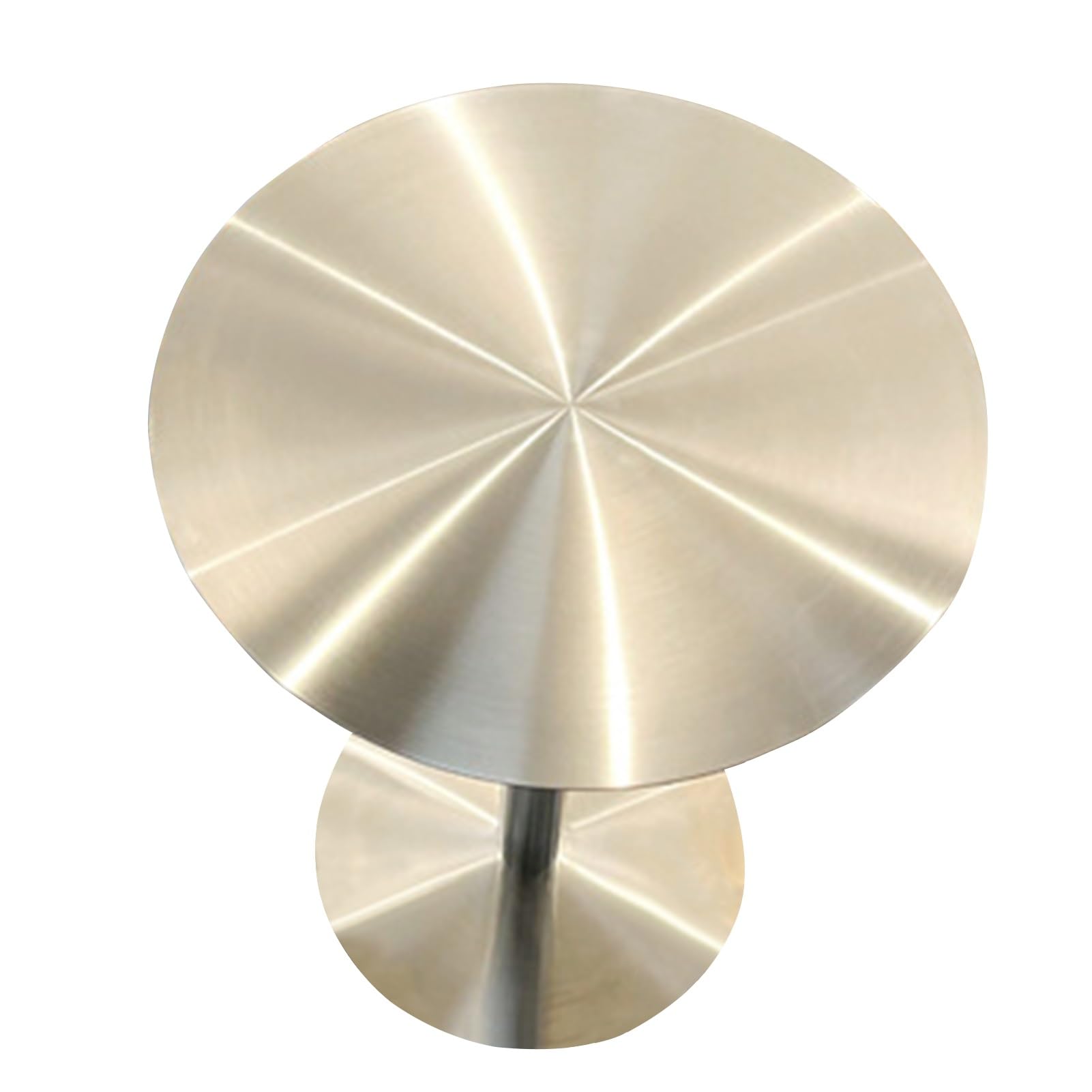 Piccolo tavolo da bar rotondo, piano in acciaio inossidabile resistente e base robusta, tavolo da pranzo alto per casa, bistrot, bar, bancone, cucina, club, tempo libero