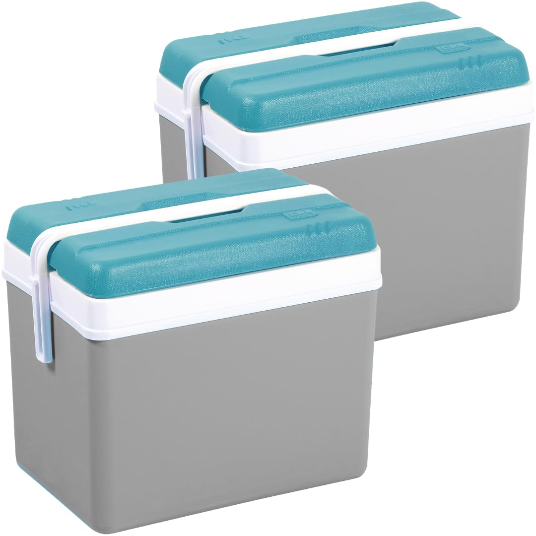 EDA Glacière Isotherme Lot de 2 - Fabriqué en France - Grande Capacité - Plastique Résistant - Design Moderne - Idéale pour Pique‑Niques, Barbecues, Camping Et Utilisation Quotidienne