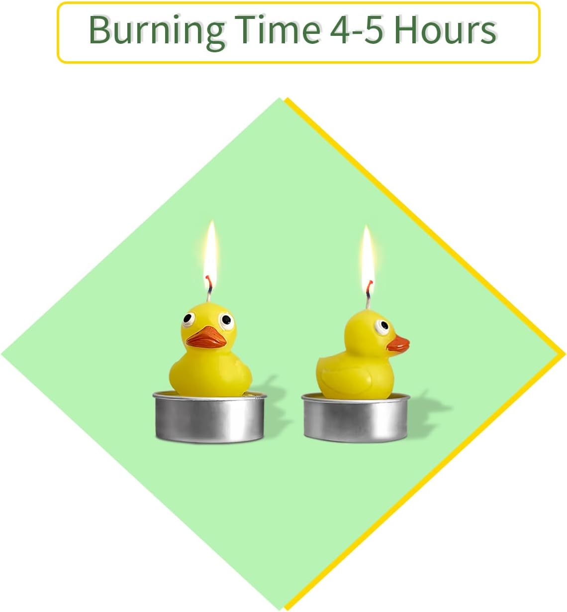 Ugly Duck Tea Light Candles, Little Yellow Duck Tealight for Cake Topper