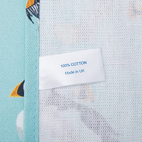 Samuel Lamont Puffins Cotton Tea Towel, Blue, 48.26 x 73.66 cms - Image 3