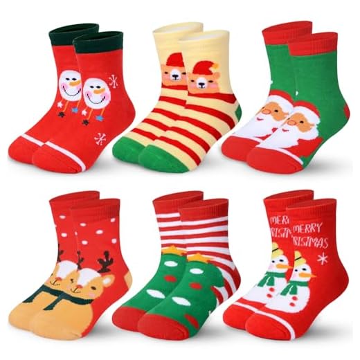 Chaussette De Noel Enfant, Chaussette de Noel Personnalisé Imprimé avec Motifs Dessins Animés, Nouveauté Chaussettes Chaudes, Cadeaux Noël Nouvel An Anniversaire en Coton pour Garçons Filles