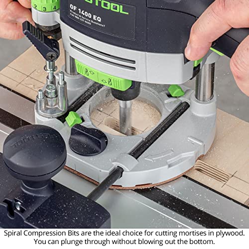 Woodpeckers Solid Carbide Router Bits US5202C, 2 Flute Spiral