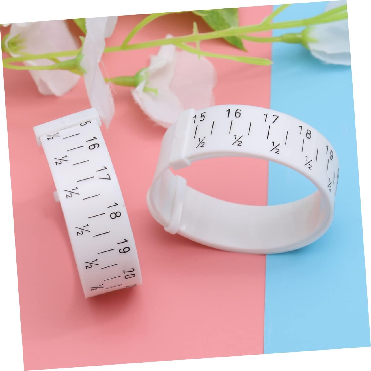 VILLCASE Bracelet Measuring Ring 2pcs Jewelry Wrist Size Measure Tool White Bracelet Bangle Gauge