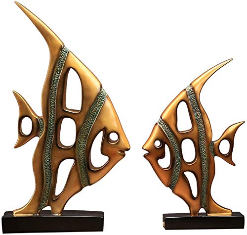 Sculpture de poisson tropical haut de gamme, ornement créatif Feng Shui