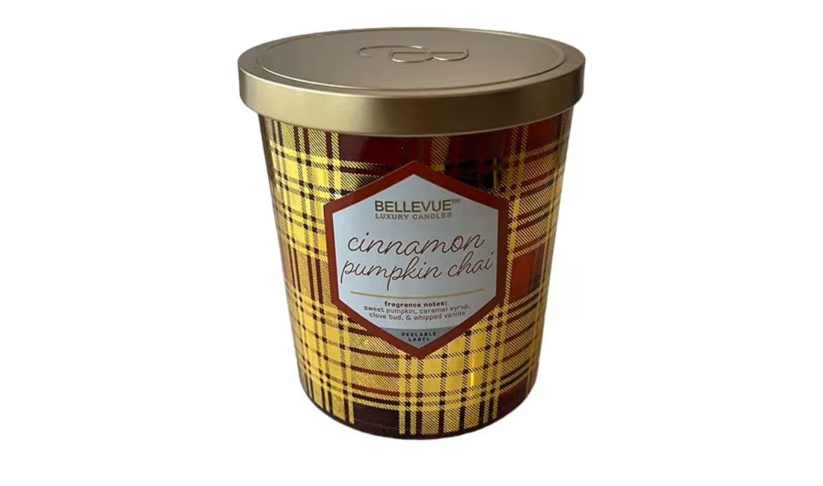 bellevue luxury candles amber and tobacco Fall ambience, Costco style , The Fall Candle Set is now at Costco for $19.99  with 4 oversized 12oz soy-blend candles, each in beautifully colored, embossed glass with its own Bellevue Luxury Candles, 4 Soy