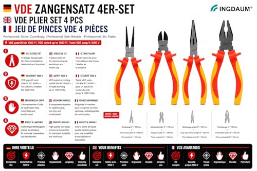 Evite accidentes eléctricos usando los alicates universales aislados de la versión 4.1 3