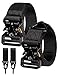 RBOCOTT Cinturón Táctico Militar Nylon Adjustable,Cinturón Automático para Hombre,Cinturones para exteriores,Cinturón de liberación Rápida,Cinturón Negro(140CM)
