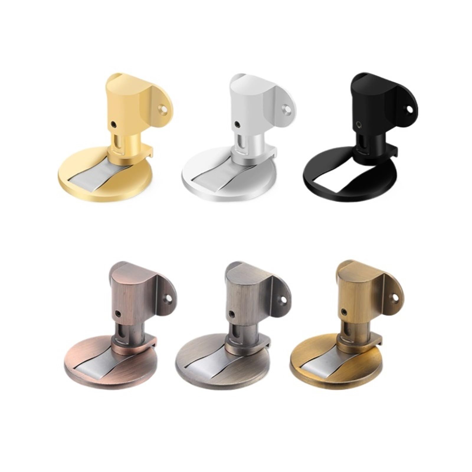 1pcs Adjustable Punch-Free Magnetic Door Stopper Zinc Alloy Anti-Collision Door Holder(Adjustable-Black)