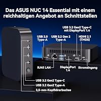 Intel NUC 14, für ASUS NUC 14 NUC14MNK Essential Mini PC, N97 CPU, 8GB RAM, 256GB SSD, Win 11 Pro, Wi-Fi 6E, BT 5.3, Geschäfts-Desktop für Bildung, Büro, Digital Signage, POS, SMB & Edge Computing – Ansicht 4