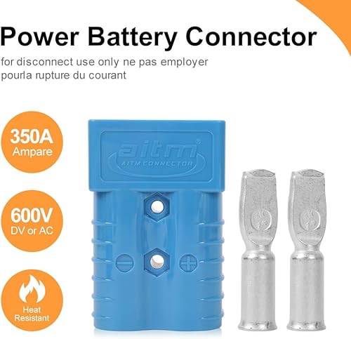 Miniatura 2 de Conector de batería 350A AWG 20 Batería de conexión rápida Conectores de alimentación modulares Desconexión rápida (azul)