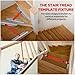 Klyzor New Stair Measuring Tool, Klyzor Stair Measuring Tool, Stair Tread Measuring Tool Jig, Stair Measurement Tool, Shelf Scribe Tool for Stairs, Risers, Shelf and Cutting Drywall (Red)
