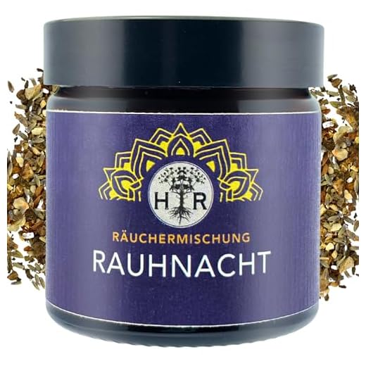 Rauhnacht Räuchermischung - Kraftvolles Räucherwerk • spirituell • energetische Reinigung • 100% Natur • ähnlich: Palo Santo Räucherstäbchen, weißer Salbei zum Räuchern • HerbsnRoots