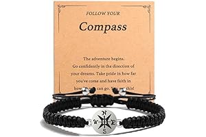 2024 Graduation Charms: Heart and Compass Bracelet