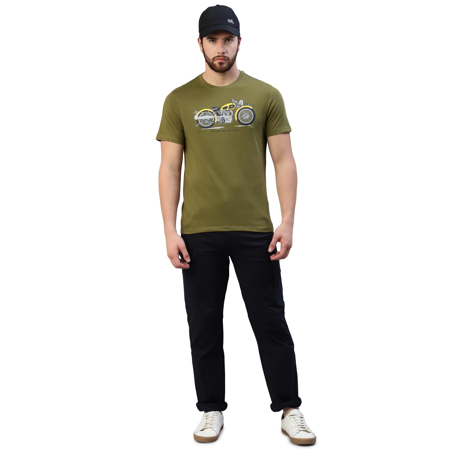 Royal EnfieldROYAL ENFIELD J Model Bullet Olive T-Shirt (2XL) 46 CM