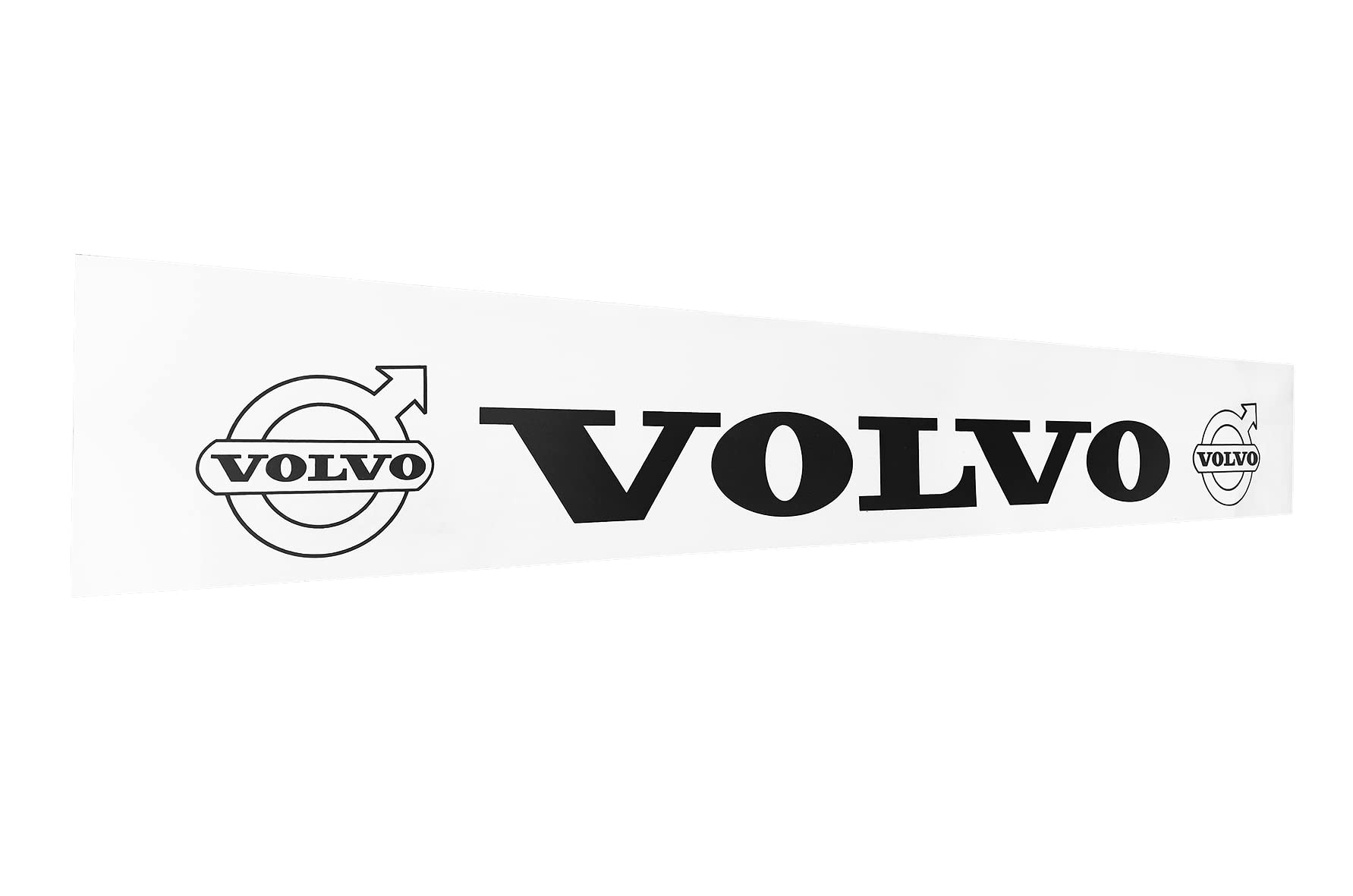 Garde-Boue Arrière Avec Inscription Pour Camion Remorque Volvo En Caoutchouc Blanc Rigide Et Flexible Bavette 240 X 35 Cm