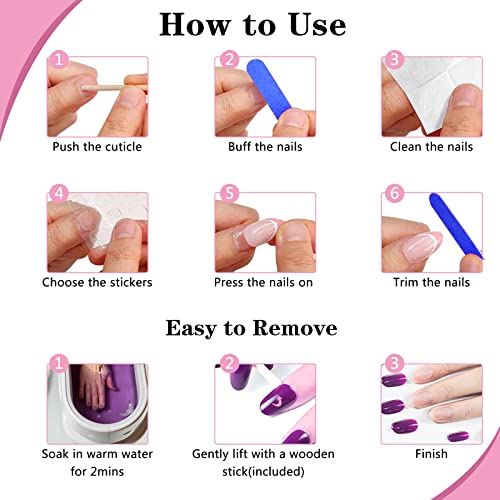 24Pcs Press On Nails Medium Length Fake Nails French Tips Rainbow Glossy Acrylic False Nails With Designs Stick On Nails For Women & Girls #TOP5