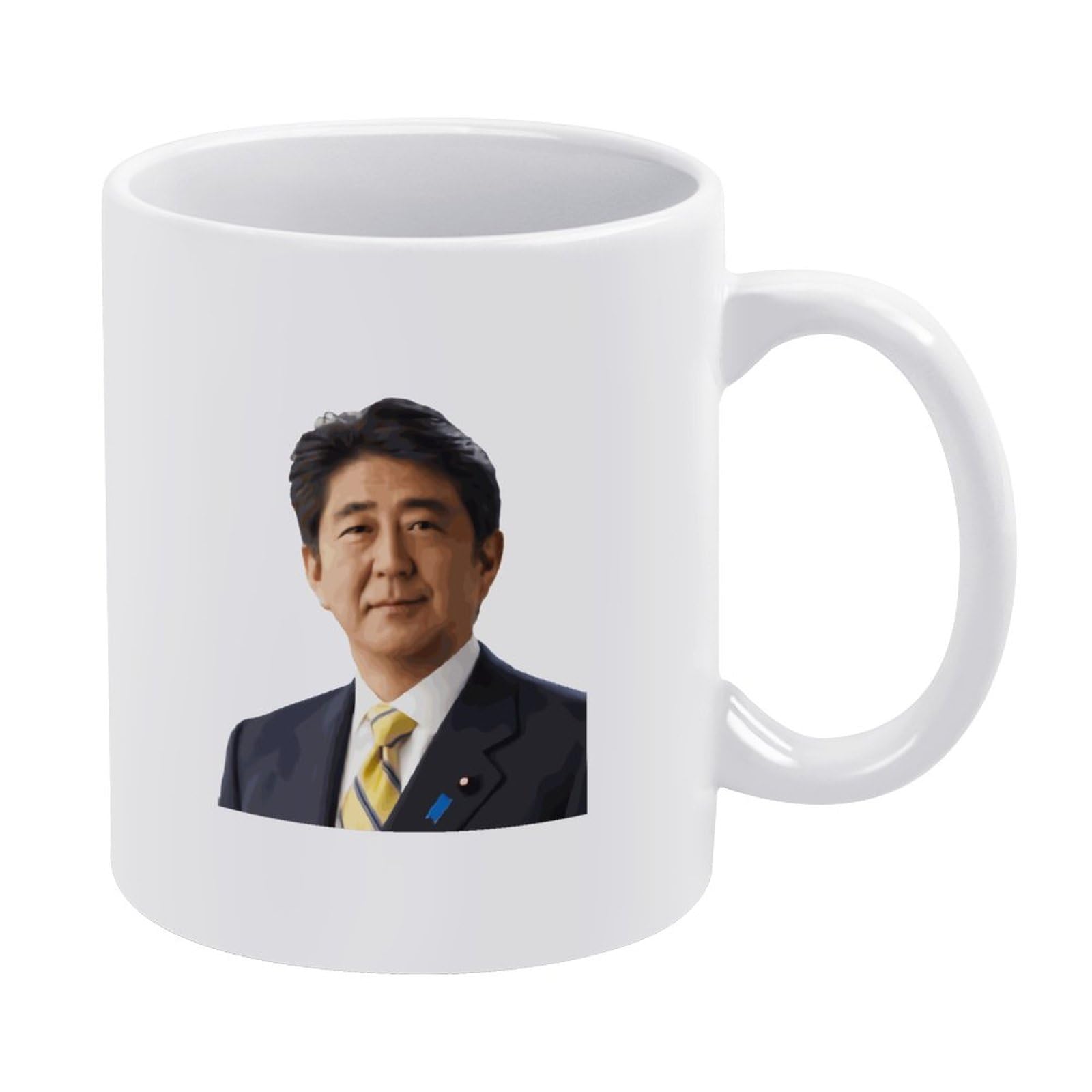 Amazon.co.jp: 安倍晋三 マグカップ 白いマグカップ 直飲コーヒー