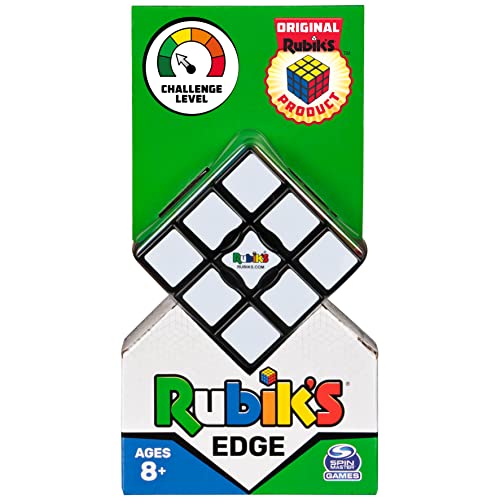 Rubik's Edge, 3X3X1 Cube For Beginners Single Layer Puzzle Retro Educational Brain Teaser Travel Fidget Toy, For Adults & Kids Ages 8 And Up #TOP3