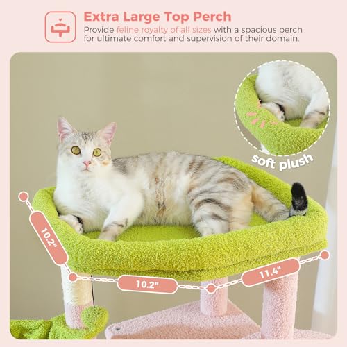 Árbol para Gatos Alto de 71.2 Pulgadas con 2 Condos y 3 Hamacas miniatura 4
