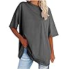 T Shirts for Women UK Ladies T Shirts Size 16 Womens Oversized Shirt Cotton Tshirts Hiking Walking Traveling Cotton for Women UK Y2K Streetwear Dark Gray XXL #2