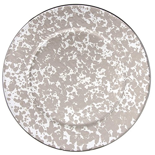 Plato Base Esmaltado Golden Rabbit 12.5 Pulgadas Taupe miniatura 1