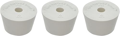 Home Brew Ohio Juego de 3 tapones de goma perforados #8.5