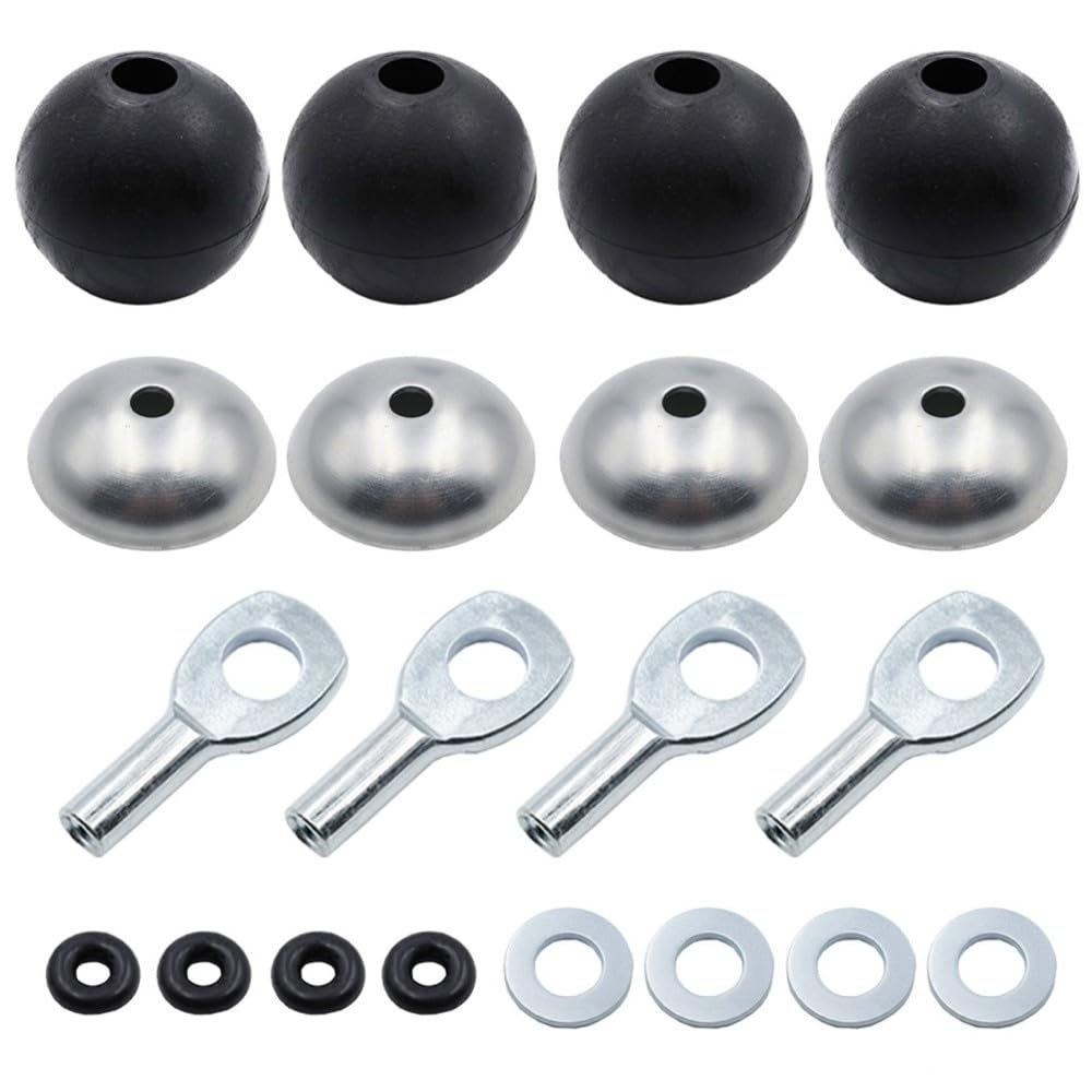 Wisyurt Cable Repair Kit 5mm Hardware for Gym Pulley Ball Stoppers,Eyelets& Connectors for DIY Fitness Cables