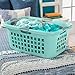 Sterilite 6 Pack Plastic Laundry Basket Clothes Hamper, 2 Bushel, Ultra, Aqua Chrome